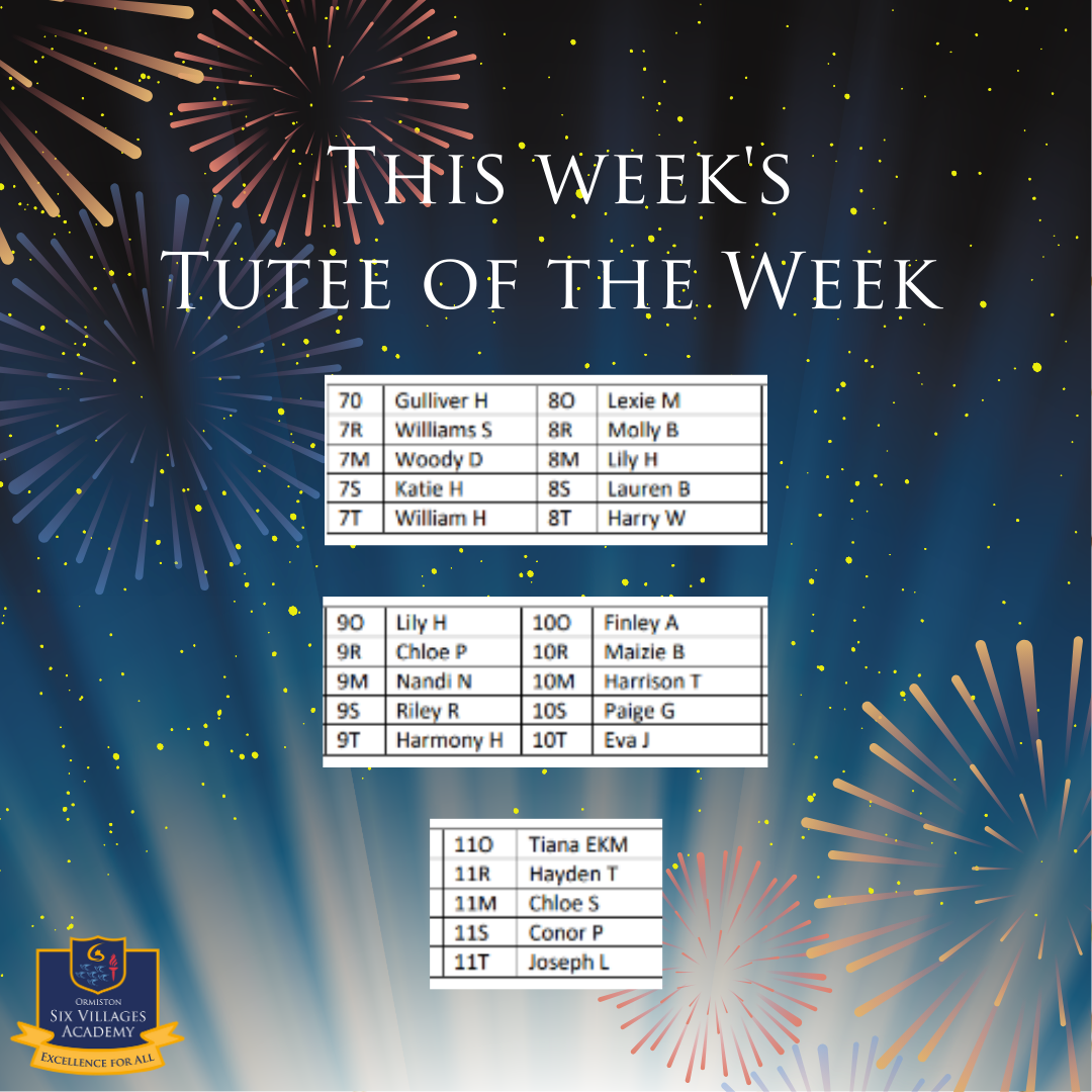 Tutee Of The Week