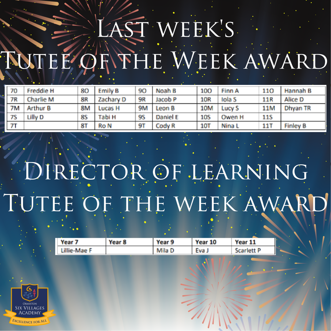 Tutee of the week