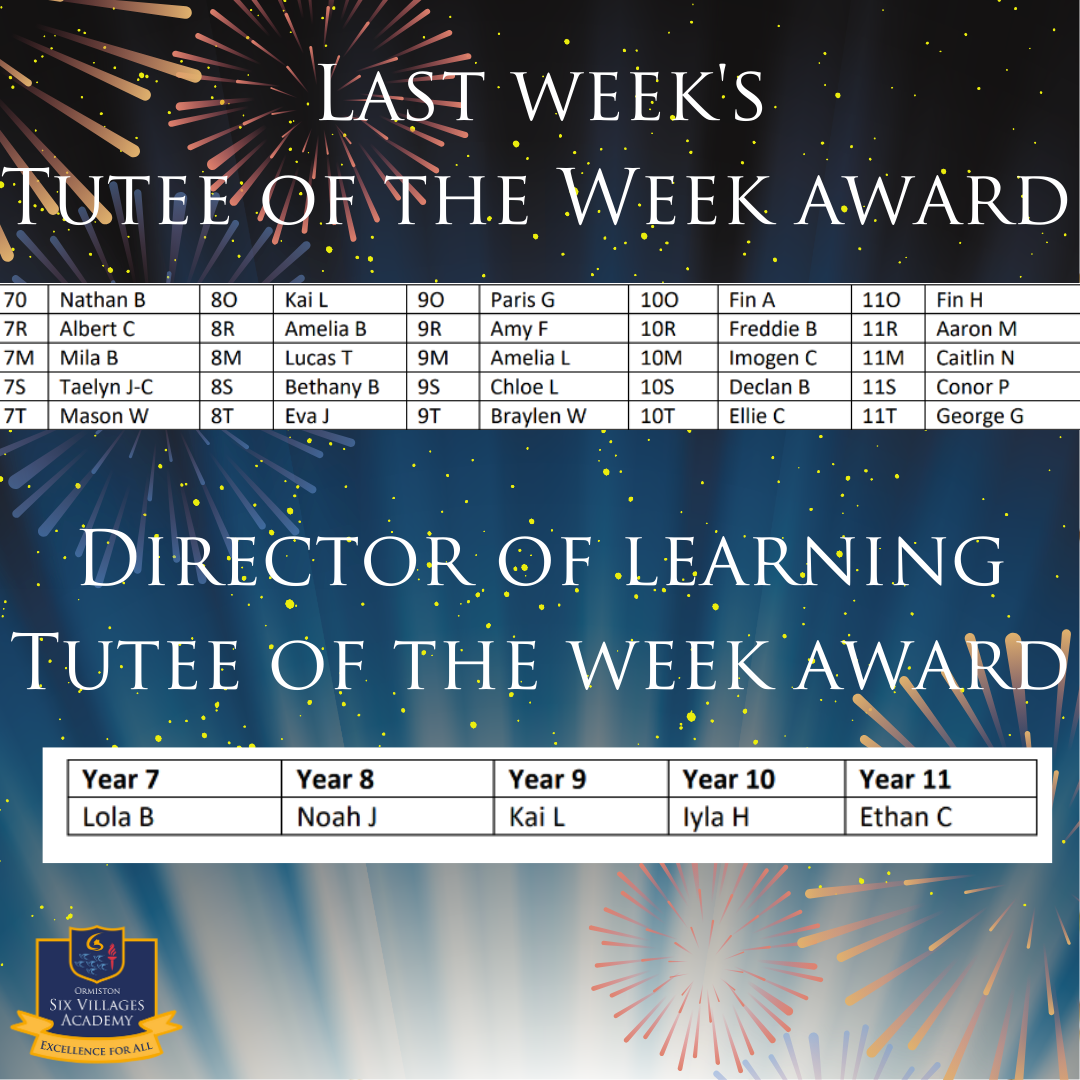 Tutee of the Week