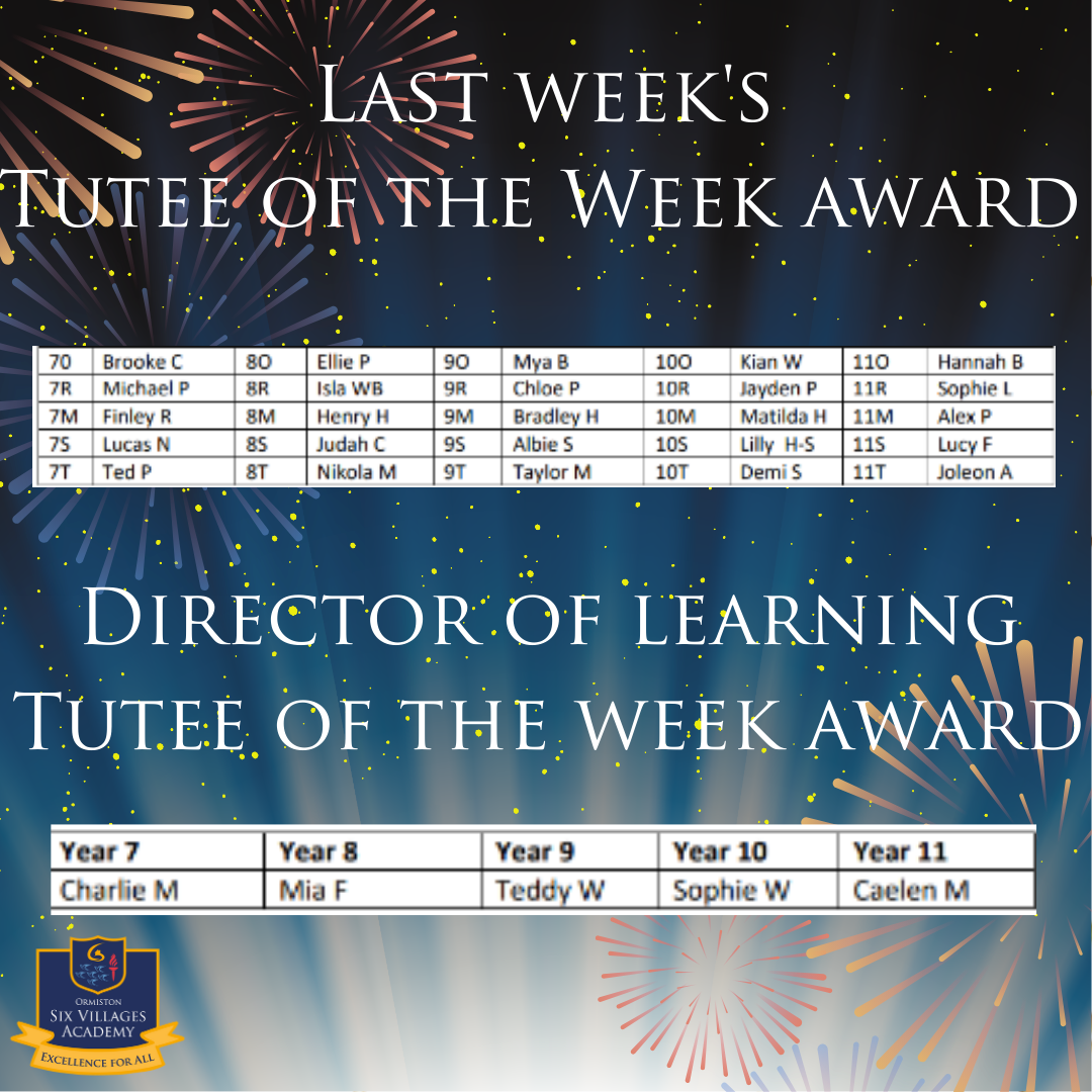 Tutee of the Week