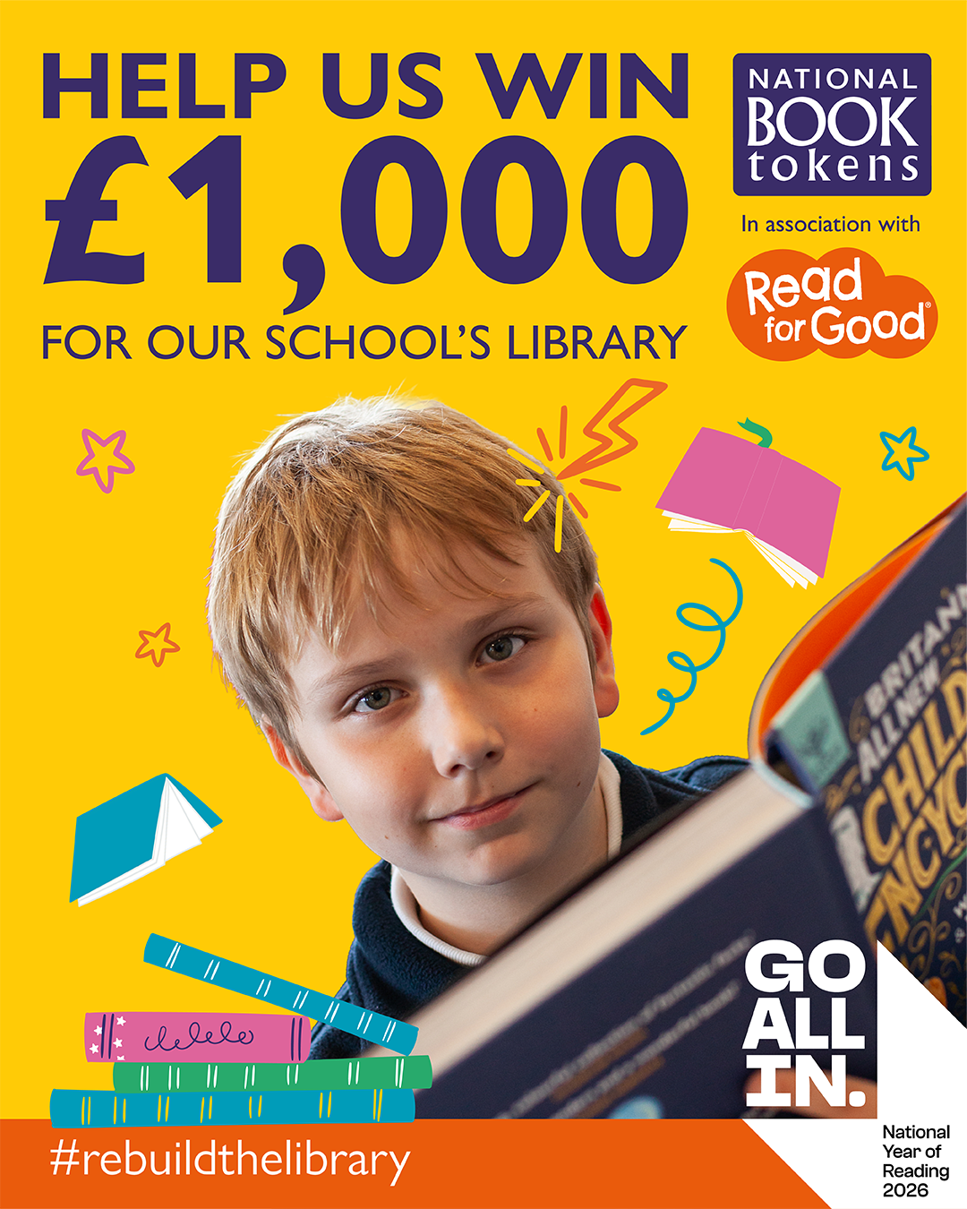 Help us win £1,000 for our school library! 📚